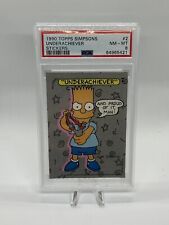 1990 TOPPS THE SIMPSONS STICKERS #2 BART SIMPSON UNDERACHIEVER PSA 8 NM-MT picture