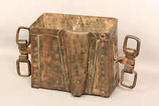 ANTIQUE INDUSTRIAL RIVETED COPPER BUCKET picture