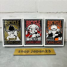 Sealed Bicycle Playing Cards 3 set Dragon Ball One Piece Naruto Japan picture
