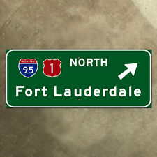 Florida interstate 95 US 1 Fort Lauderdale highway road guide sign 1957 Ft 27x11 picture