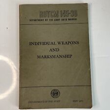 1954 Army ROTC Individual Weapons and Marksmanship ROTCM 145-30 Manual Used May picture