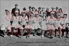ALASKA RPPC (copy print) TENT CITY, SHIP CREEK, AK,  WOMEN'S BASEBALL TEAM, 1915 picture