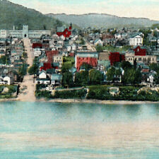 c.1939 Postcard, Pennsylvania, Tarentum, Bird's Eye View, Landscape, Lake, Linen picture