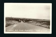 Lisbon North Dakota ND 1920s RPPC Birds Eye View From East Hill, Hwy into Town picture