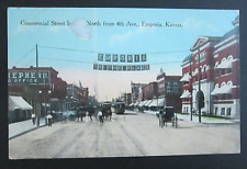 Commercial Street Emporia KS Unposted DB Postcard picture