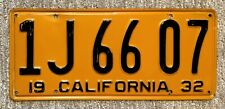 1932 California License Plate - Nice Original Paint picture