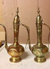  Vintage Pair Brass Vase  picture