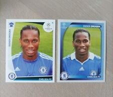 2009 PANINI Didier DROGBA CHELSEA Champions League Lot 2 Stickers #225 #244 picture