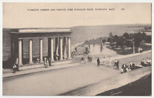 c1908~Plymouth Rock~Massachusetts MA~Harbor & Portico~Vintage VTG Postcard picture