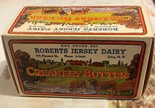 Antique Vintage 🐮 1930s Roberts Jersey Butter Box, Utica, NY 🐄 picture