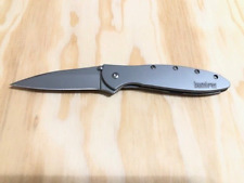 Kershaw ( leek1660 ) SILVER speedsafe plain edge stainless folding pocket knife picture