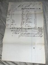 1869 Invoice Rochester New York, Monroe County NY Sheriff Caleb Moore Letterhead picture