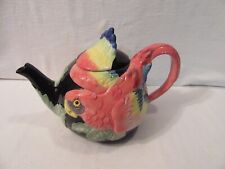 Vintage Fitz and Floyd Parrot Teapot, Colorful Bird, Figural, 1989, 44 oz picture
