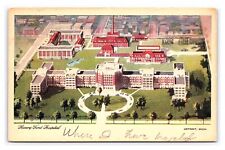Postcard Henry Ford Hospital Detroit Mich. Michigan Aerial View c1925 picture