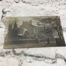 Vintage Real Picture Postcard Black And White Photo Church Creepy Dark RPPC picture