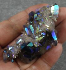 Titanium Aura Smoky Quartz Crystal Cluster Druzy Specimen 57.6g 2oz 7.3cm 2 7/8