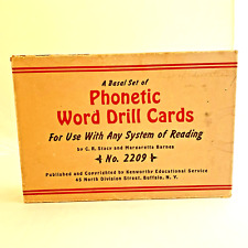 Vintage Kenworthy Educational Phonetics Word Drill Training Cards No.2209 EUC picture