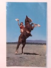 Yippee Ride Em Cowgirl Postcard Horse Rearing Back picture