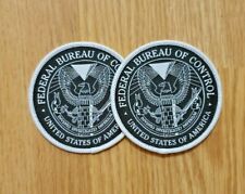 2x Federal Bureau Of Control Patches. FBC, Game Iron/Sew On Woven Patches. New. picture