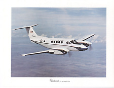 8 x 10 Color Photo Sales Sheet U.S. Air Force Beechcraft C-12 Aircraft 1970s picture