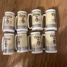 Lot Of 8 Coors Banquet Plastic Thermo -sew Cups picture