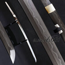 Real Hamon Clay Tempered Folded T10 Steel Samurai Sword Katana Bare Naked Blade picture