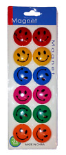 12 Fridge Magnet Cute Fun Colourful Smiley Face Magnets Children Gift 3 cm  1.2