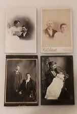 Lot Of 4 - Antique Cabinet Photos Women w/ Baby & Couples Holton, Kansas 1800's picture
