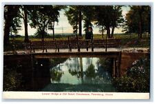 Petersburg Illinois IL Postcard Lover's Bridge At Old Salem Chautauqua c1910's picture
