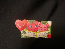 Vintage Strawberry Valentine Card c. 1950s picture