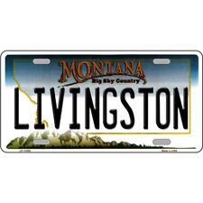 Livingston Montana State License Plate Metal Sign Plaque Car Truck Wall Home picture