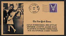 V-J Day New York Times Square The Kiss Collector's Evelope w 1945 Stamp  *123 picture