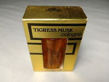 Vintage Faberge Tigress Musk 1/2 oz. Splash Cologne w/Box Full picture