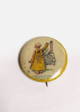 1896 High Admiral Cigarettes Yellow Kid Advertising Pinback Button Sock Santa picture
