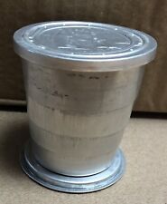 Vintage Aluminum Collapsible Travel Drinking Cup w/Lid - Sailboats on Lake picture