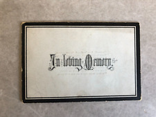 Named Memorial Funeral Card In Loving Memory 1894 picture