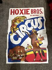 Vintage 1975 Hoxie Bros 3 Ring Circus Poster  42” x 28.5