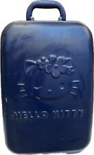 VTG RARE 2001 NAVY HELLO KITTY SANRIO HARD SHELL TRAVEL BAG SUITCASE LUGGAGE 21” picture
