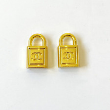 Chanel Metal Gold Lock Designer Buttons Zipperpull (Bundle set of 2) picture