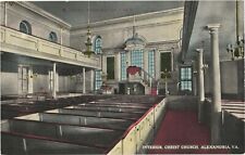 Interior of Christ Church, View of Chairs & Altar, Alexandria, Virginia Postcard picture
