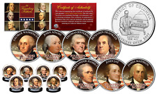 FOUNDING FATHERS U.S.A. Colorized WASHINGTON DC Statehood US Quarters 7-Coin Set picture