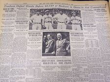1931 SEPTEMBER 10 NEW YORK TIMES - YANKEES BEAT GIANTS IN BENEFIT - NT 4120 picture