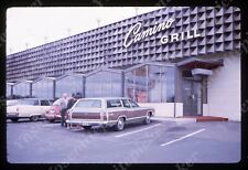 sl82 Original slide 1969 parking lot couple Country Squire station wagon car 516 picture