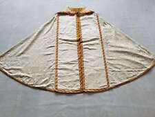 Antique 19thC French Hand Embroidery Church Priest Vestment Chasuble 210x135cm picture