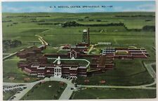 Vintage Springfield Missouri MO U.S. Medical Center Linen Postcard Aerial View  picture