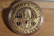 Challenge Coin 2nd Amendment Is My Gun Permit (INV J) picture