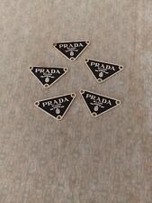 Lot5  38mm Prada Logo Triangle Black with trim  gold tone  Button  Zipperpull picture