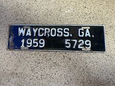 1959 Waycross Georgia License Plate 5729 picture