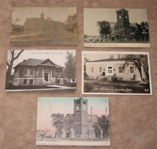 Clarion Iowa IA Town Library Courthouse c 1910 Postcards Post Office School RPPC picture
