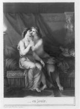 Photo:En jouir,Nude woman,kissing,Cupids,Pierre Paul Prud'hon picture